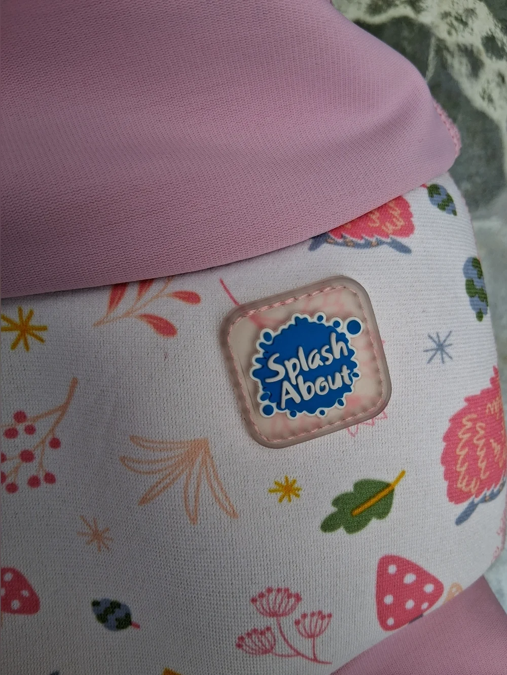 Splash About Pink Floral Swim Diaper Cover - Size L (6-12 mo)